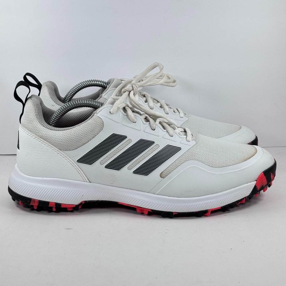 Adidas Tech Response 2.0 Mens Golf Shoes White Black Red GV6894 Size 9